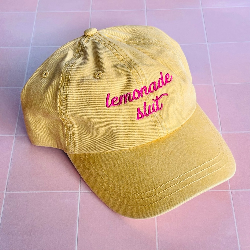 Lemonade sl*t dad hat Yellow baseball cap summer